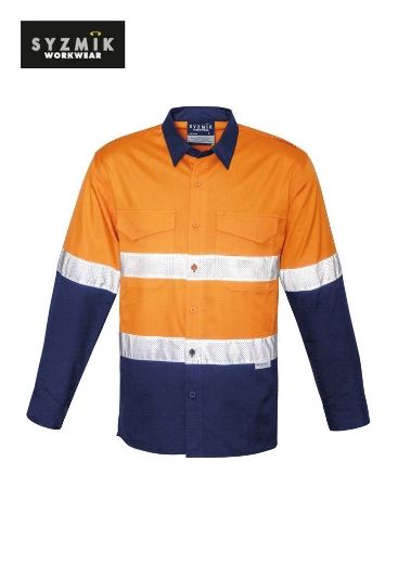 Picture of Syzmik, Mens Rugged Cooling Taped Hi Vis Spliced Shirt